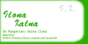 ilona kalna business card